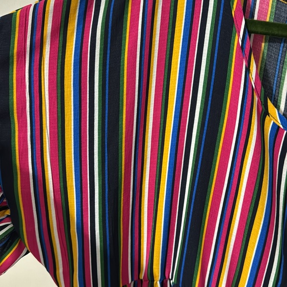 Multicolor Striped Ruffle Dress - Picture 13 of 14